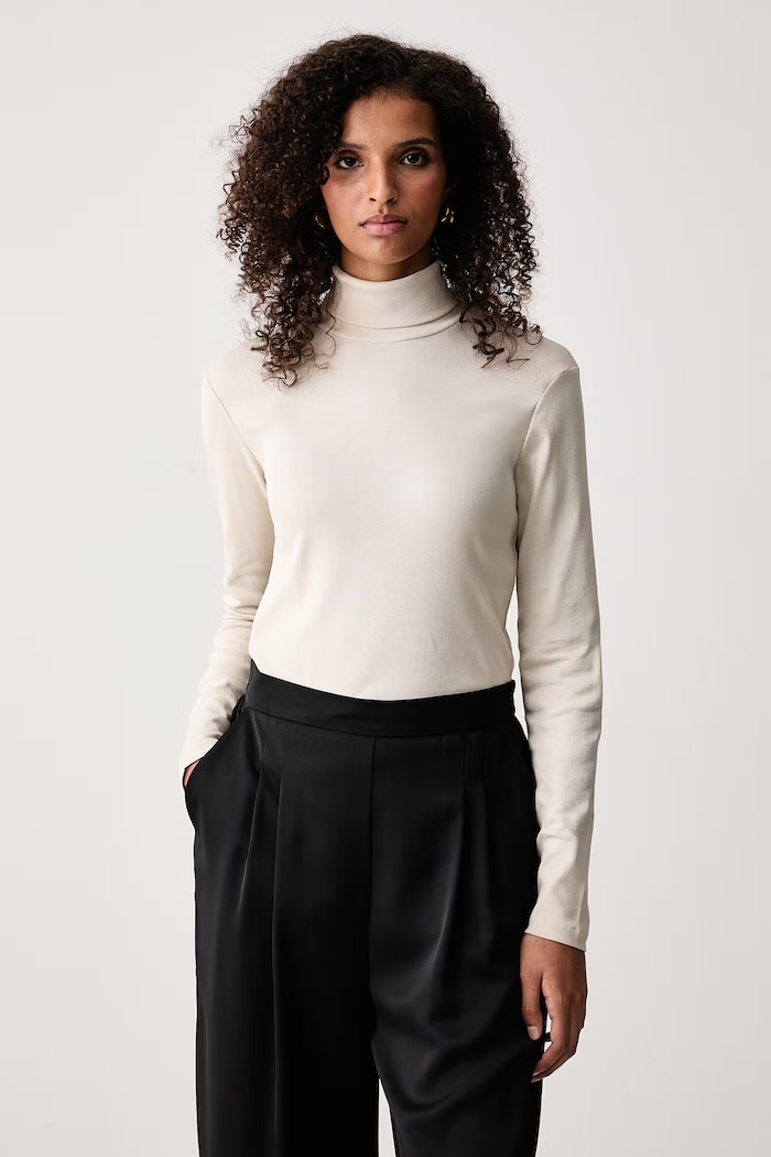 United Colors of Benetton Longsleeve damski bawełniany beżowy 3GA8E2224