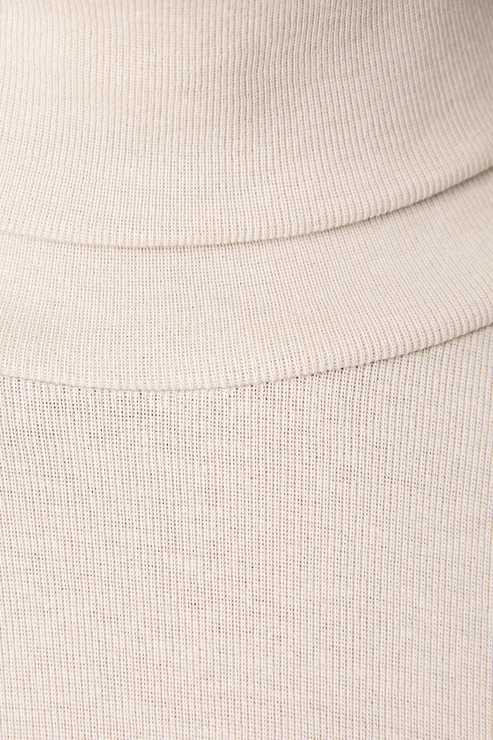 Longsleeve damski bawełniany United Colors of Benetton beżowy 3GA8E2224