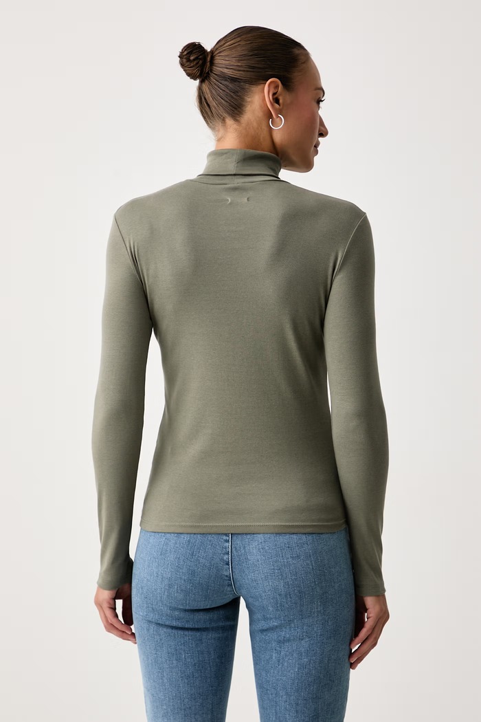 United Colors of Benetton Majica z dolgimi rokavi ženska bombažna 3GA8E2224 zelena AW26