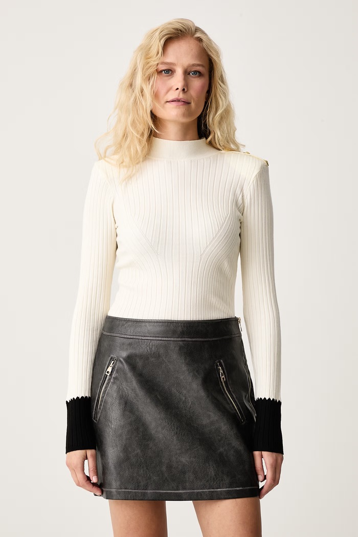 Gaudi Sweter damski z wiskozą beżowy 621FD53005