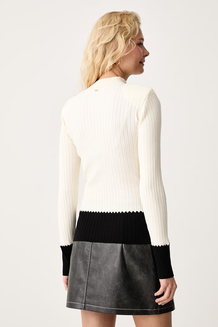 Odzież Gaudi Sweter damski z wiskozą 621FD53005 beżowy