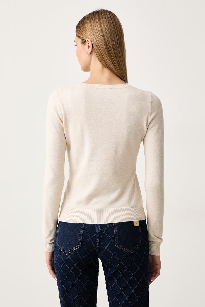 Odzież Gaudi Sweter damski 621BD53080 beżowy