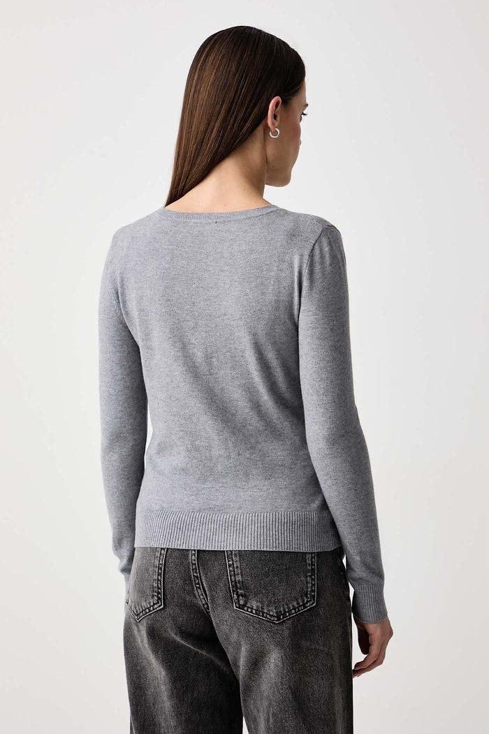 Odzież Gaudi Sweter damski 621BD53080 szary