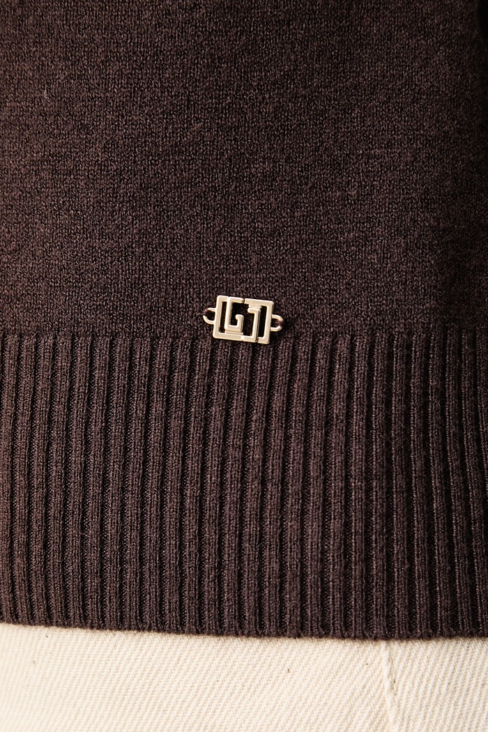Sweter damski Gaudi brązowy 621BD53080