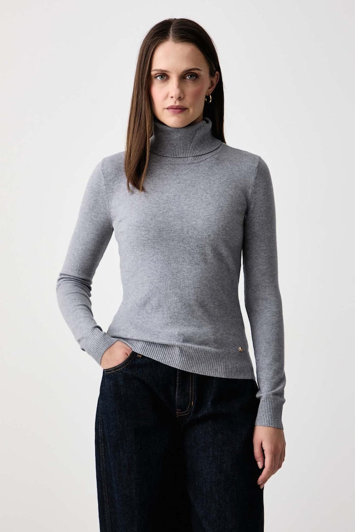 Gaudi Sweter damski z wiskozą szary 621BD53079