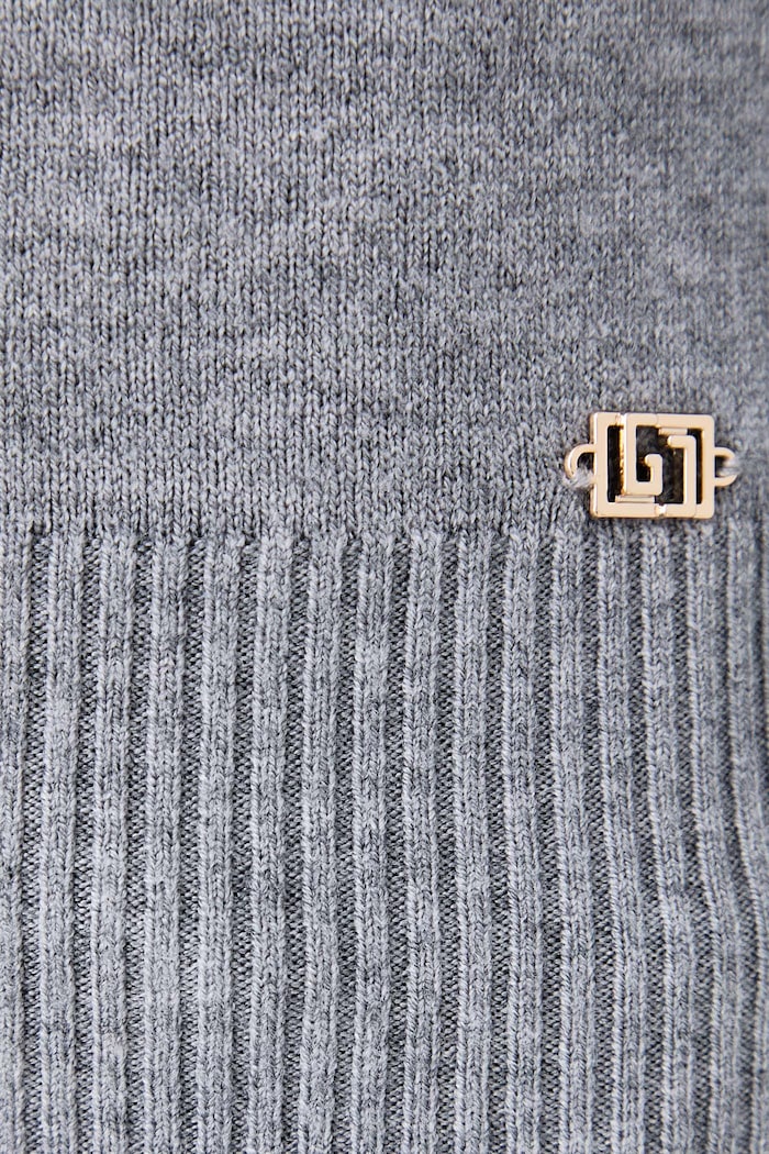 Sweter damski z wiskozą Gaudi szary 621BD53079