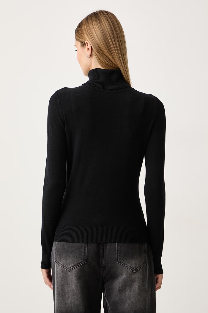Odzież Gaudi Sweter damski z wiskozą 621BD53079 czarny