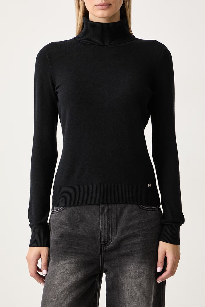 Sweter damski z wiskozą Gaudi 621BD53079 czarny