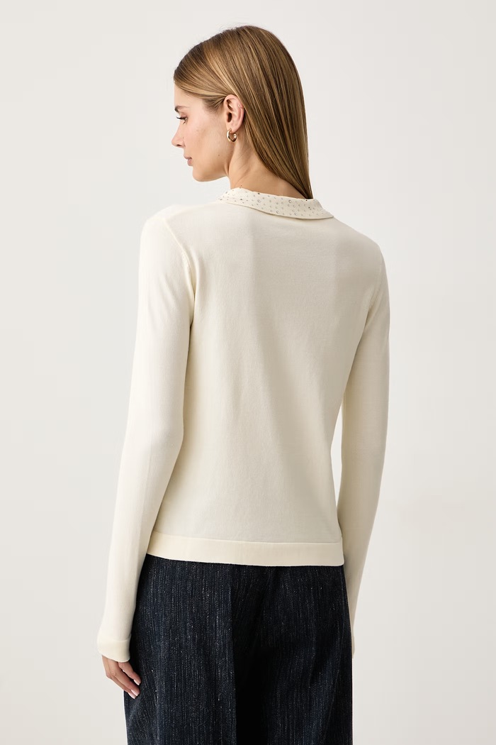 Odzież Gaudi Sweter damski 621BD53056 beżowy