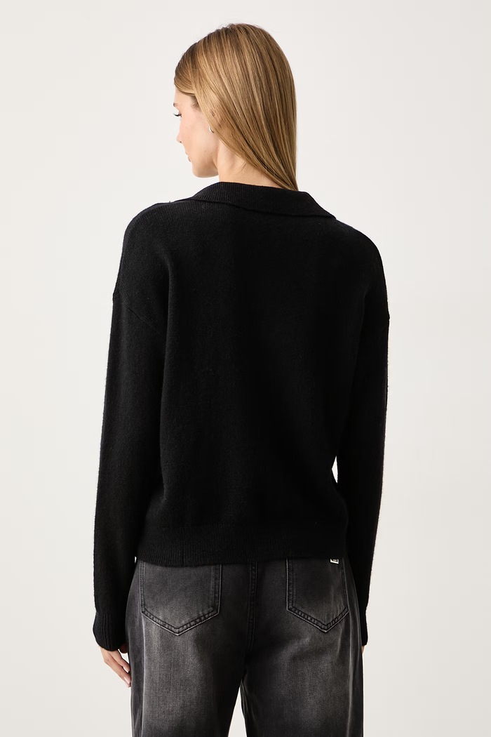 Odzież Gaudi Sweter damski z dodatkiem wełny 621BD53044 czarny