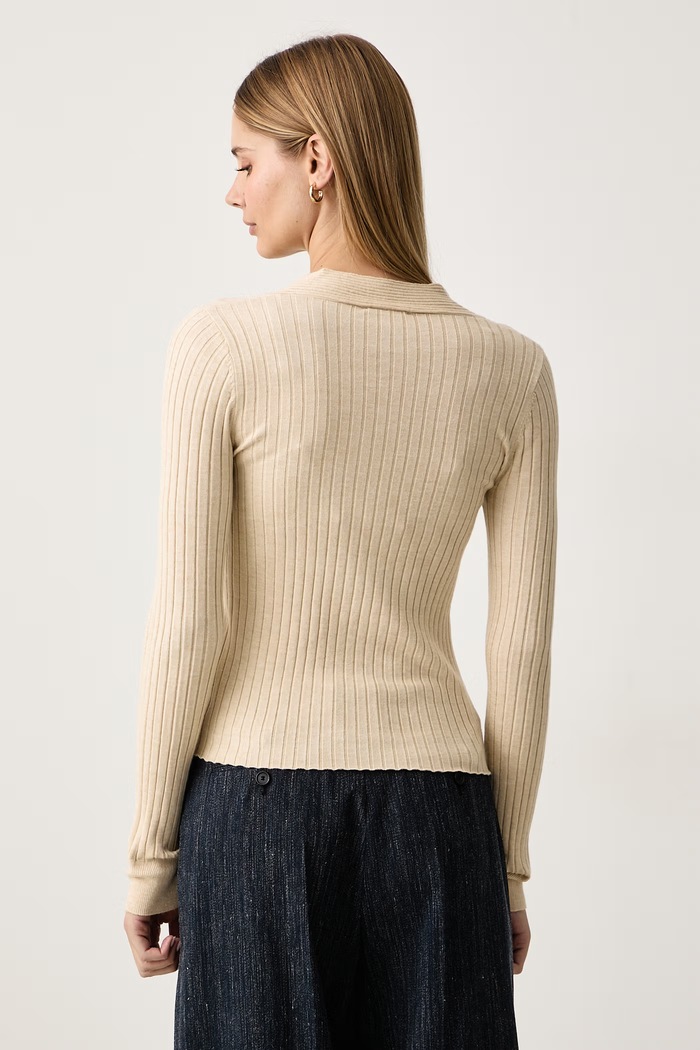 Odzież Gaudi Sweter damski 621BD53008 beżowy