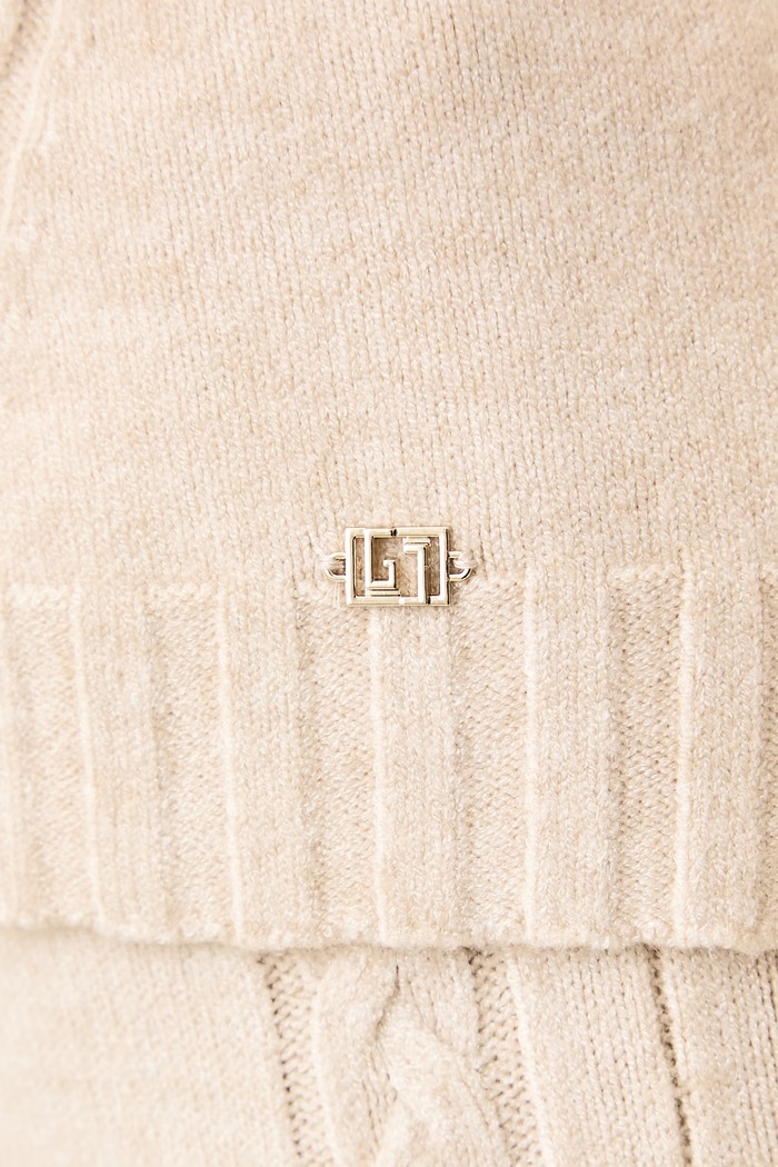 Sweter damski z wiskozą Gaudi beżowy 621BD53001