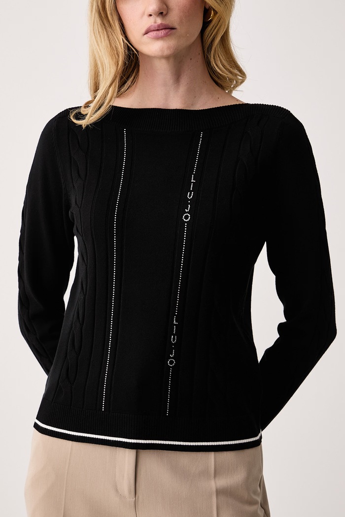 Sweter damski z wiskozy Liu Jo TF6189.MS63L czarny