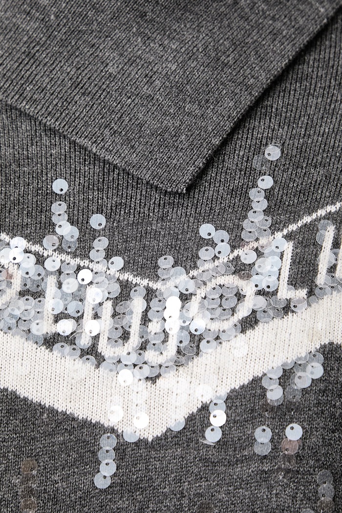Sweter damski z wełną Liu Jo TF6158.MA22S szary
