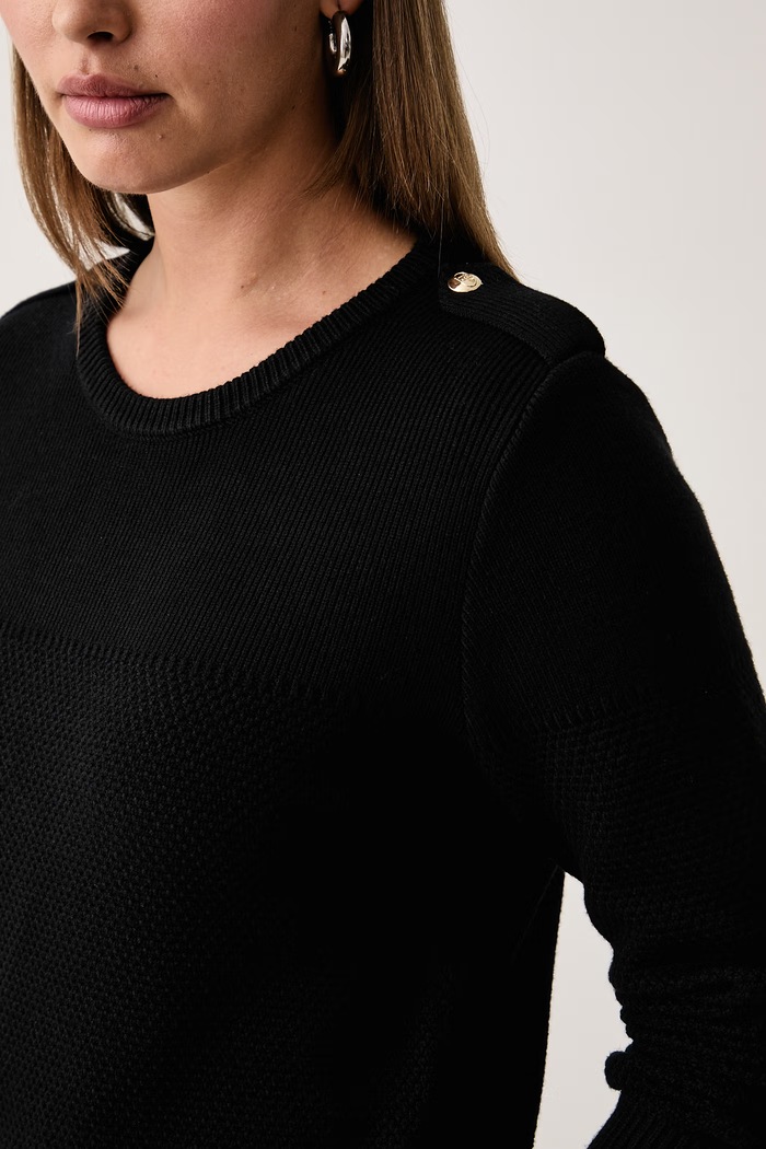 Sweter damski z wiskozą Liu Jo TF6087.MS75L czarny