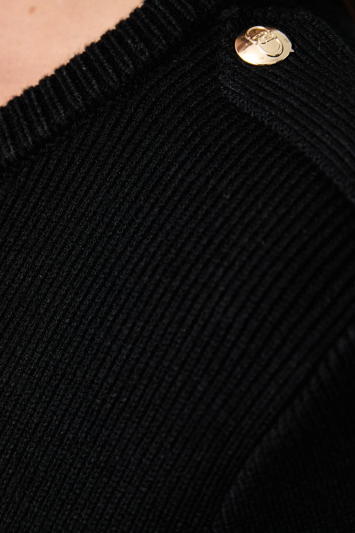 Sweter damski z wiskozą Liu Jo czarny TF6087.MS75L