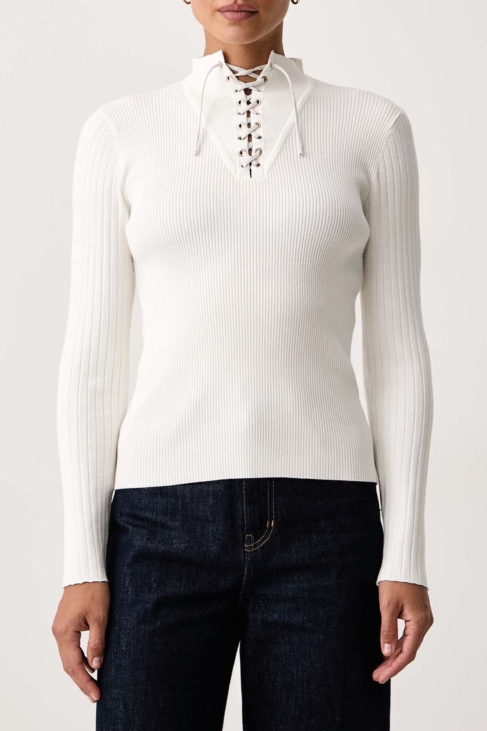 Sweter damski z wiskozy Liu Jo TF6082.MS63L biały