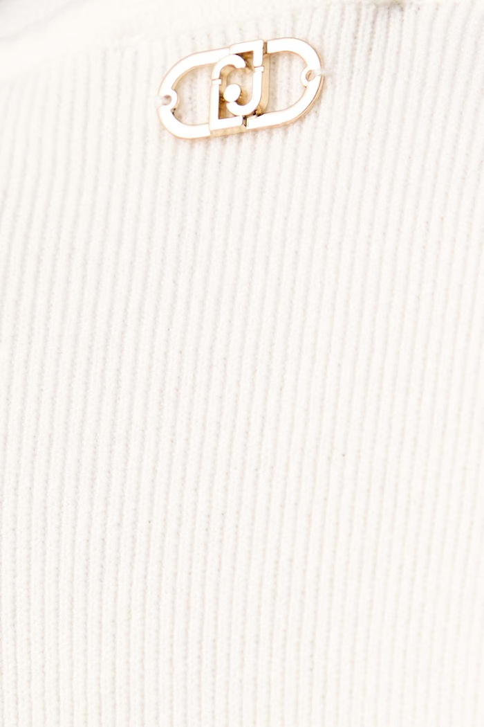 Sweter damski z wiskozą Liu Jo beżowy TF6080.MS63L