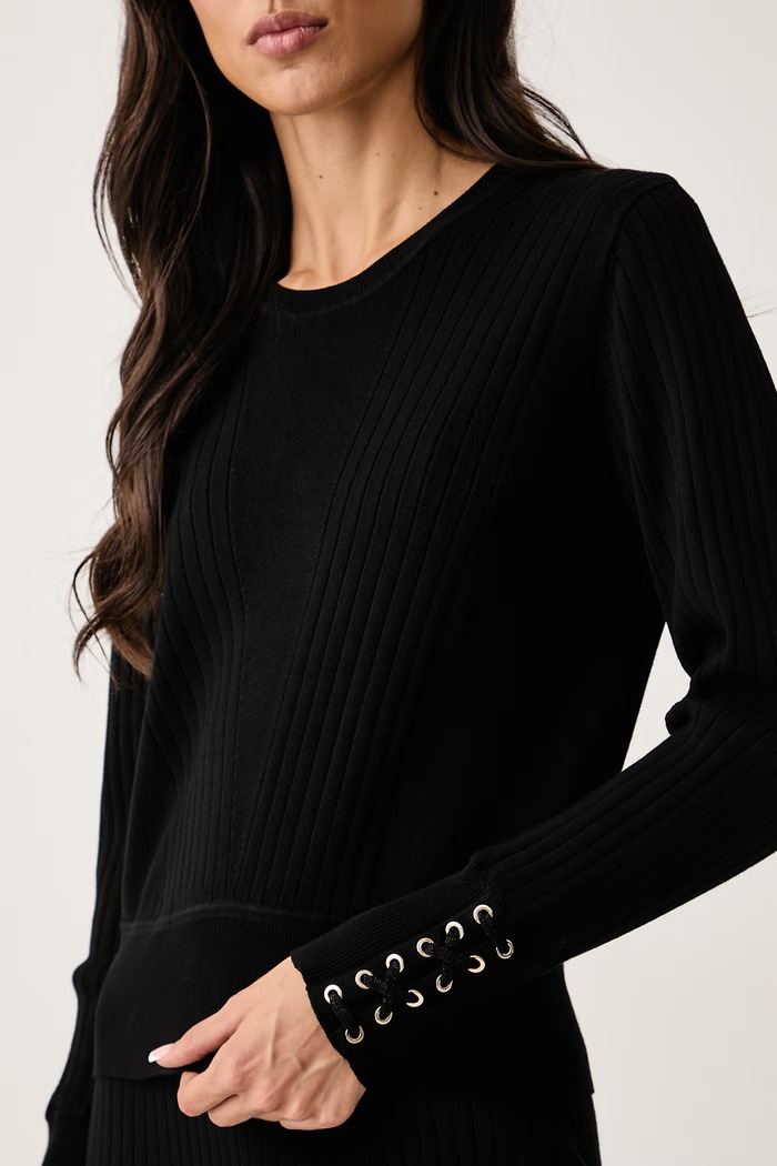 Sweter damski z wiskozą Liu Jo TF6080.MS63L czarny