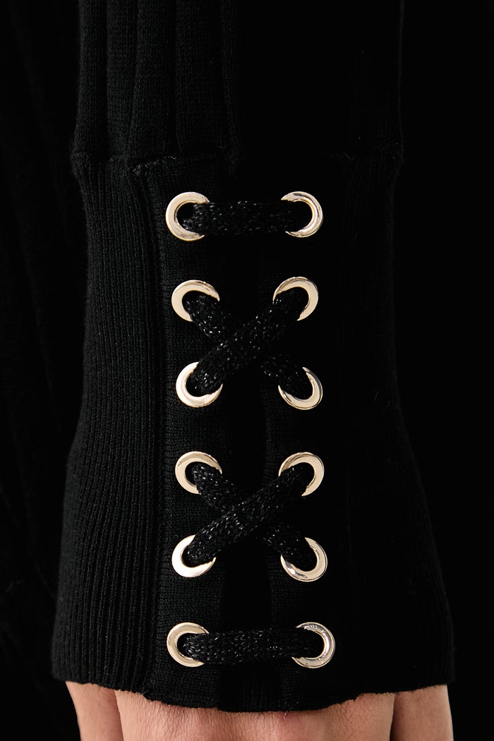 Sweter damski z wiskozą Liu Jo czarny TF6080.MS63L