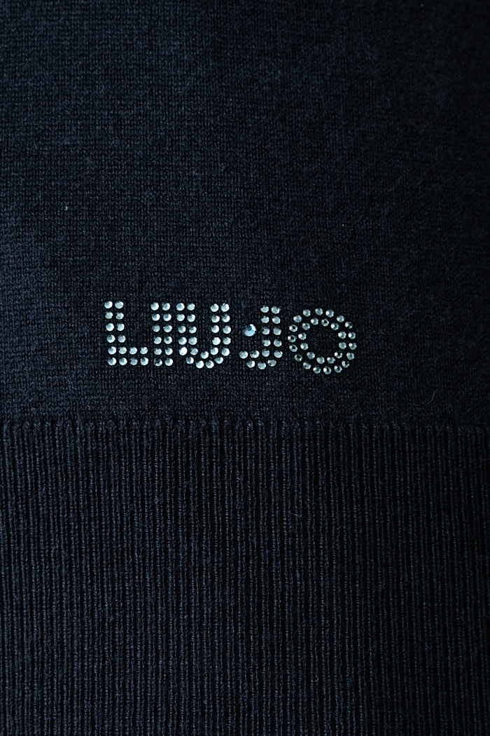 Sweter damski z wełną Liu Jo granatowy WF6445.MA16R