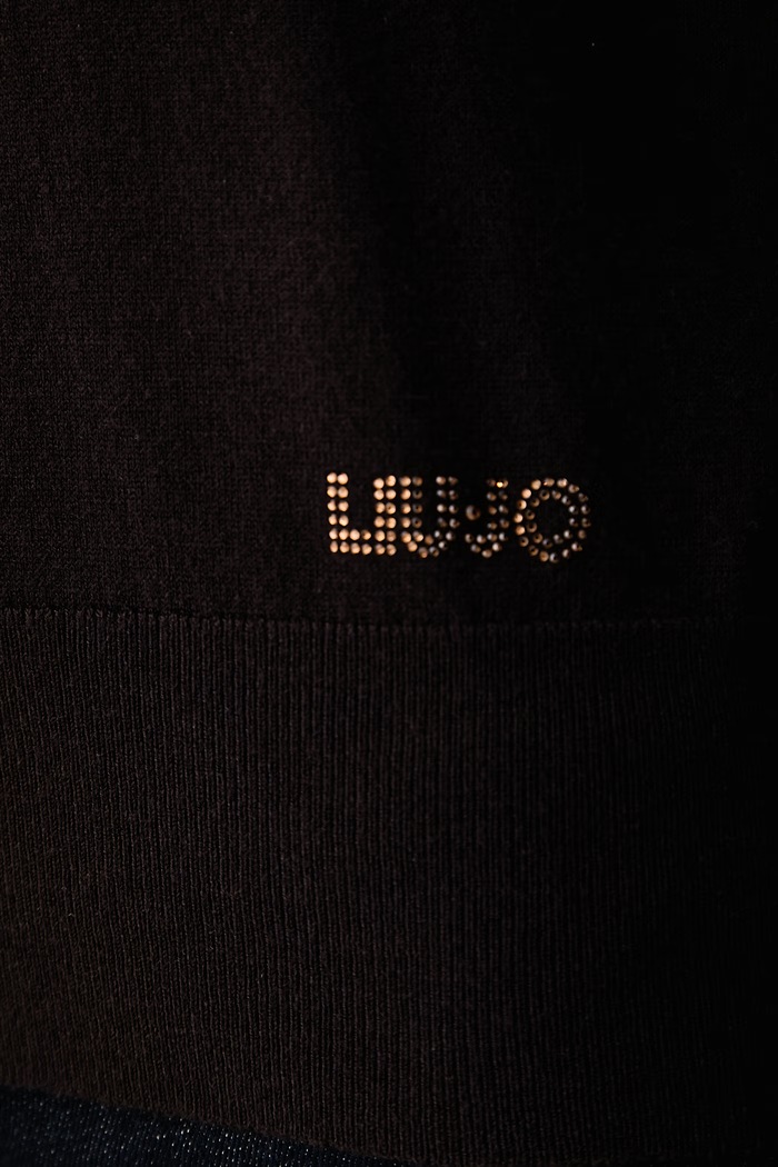 Sweter damski z wełną Liu Jo brązowy WF6445.MA16R