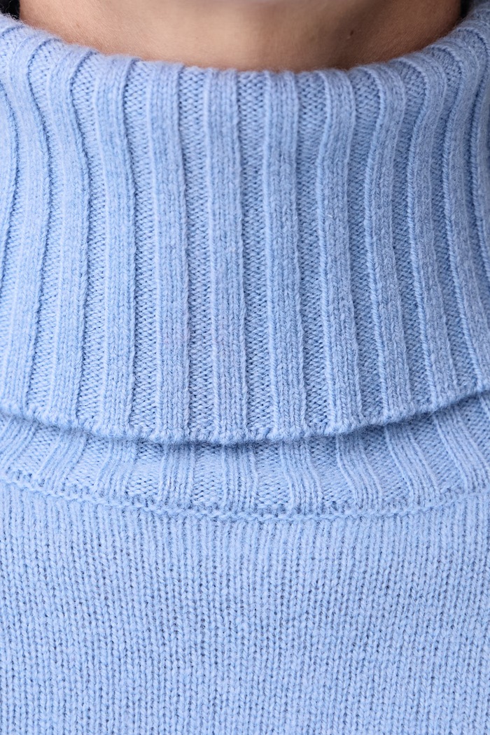 Sweter damski wełniany Liu Jo niebieski WF6219.MS009
