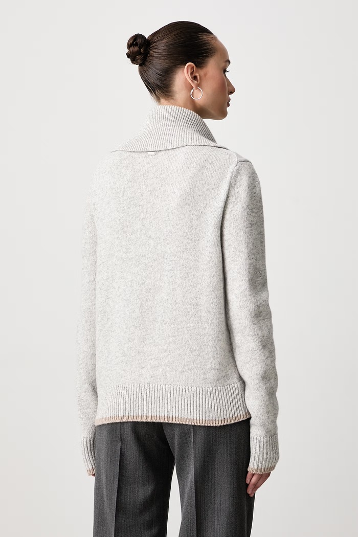 Odzież Paul&Shark Sweter rozpinany damski wełniany 16351204 szary