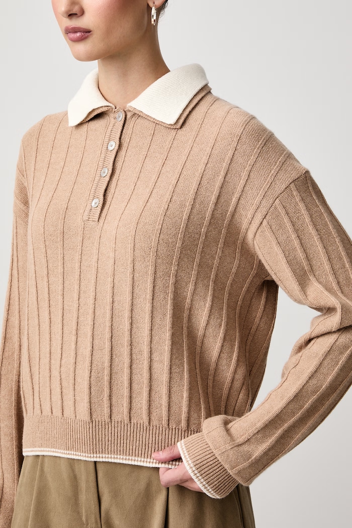Sweter damski wełniany Paul&Shark 16351103 beżowy