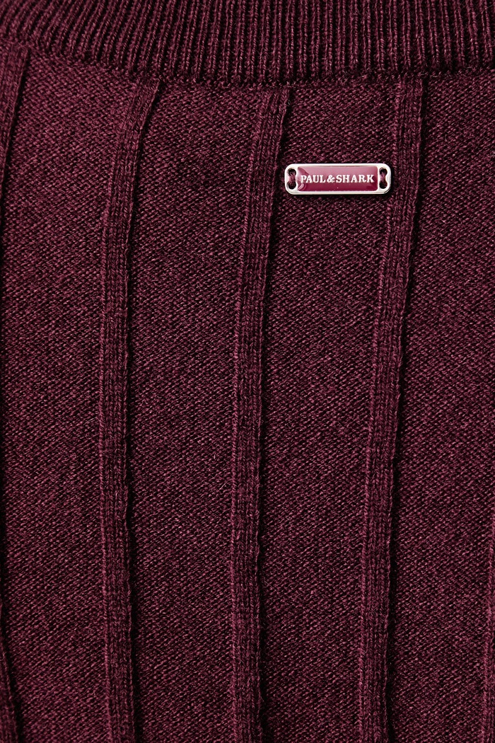 Sweter damski wełniany Paul&Shark bordowy 16351009