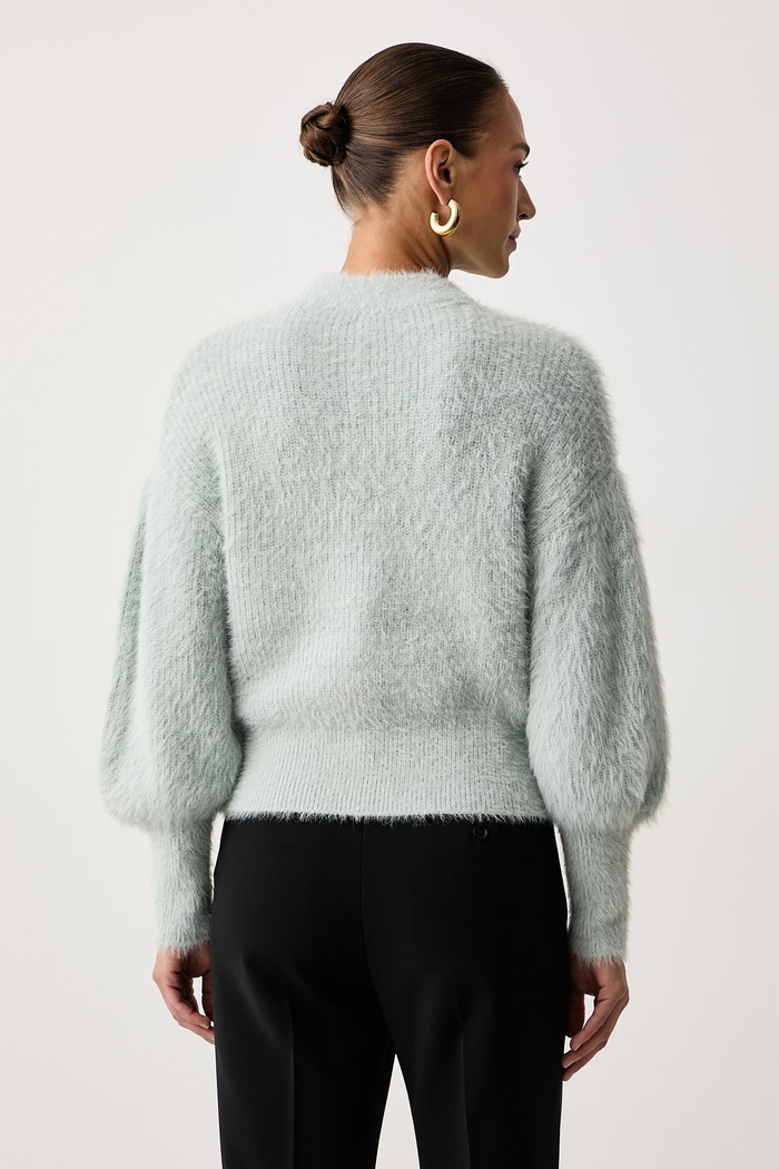 Odzież Guess Sweter damski KEYLA W6BR80.Z1839 turkusowy