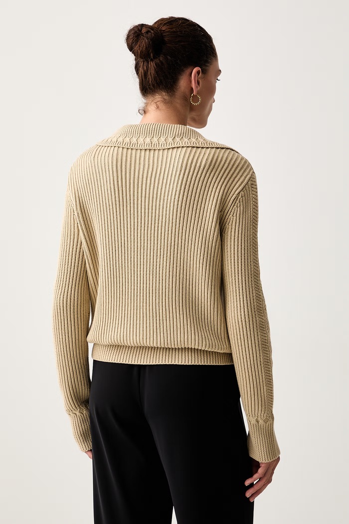 Odzież Armani Exchange sweter damski bawełniany XW002629.AF25932 beżowy