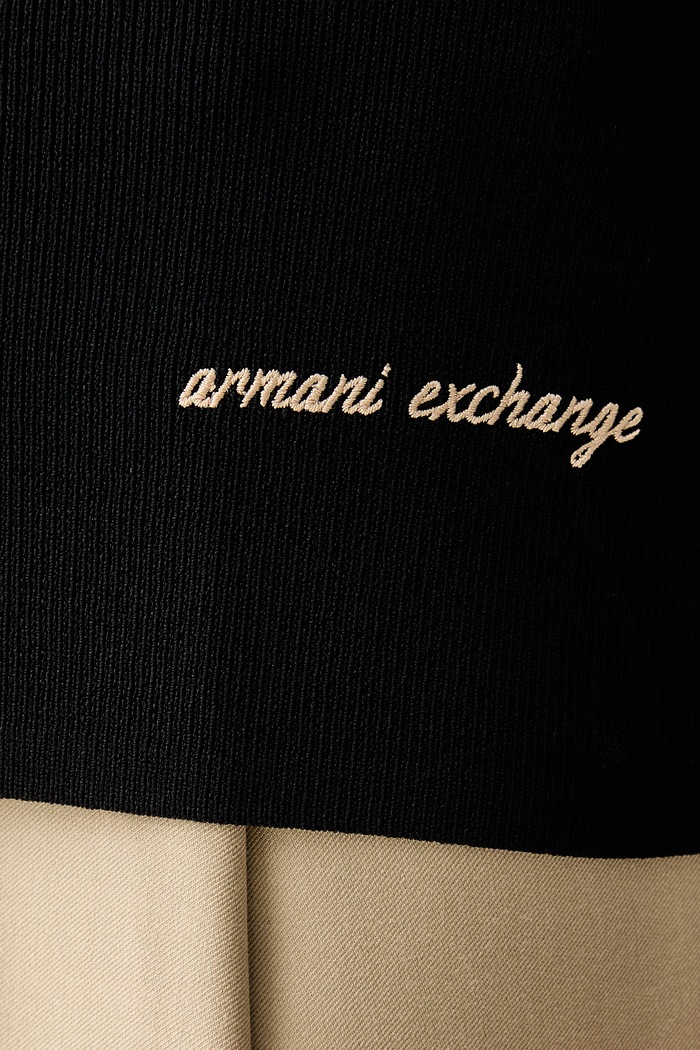 Armani Exchange пуловер дамски с вискоза XW002627.AF10352 черен
