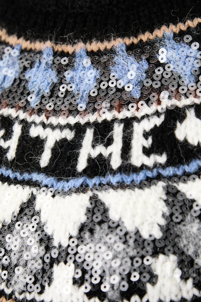 Sweter damski z dodatkiem wełny VAFFIE MUNTHE czarny 263161326374