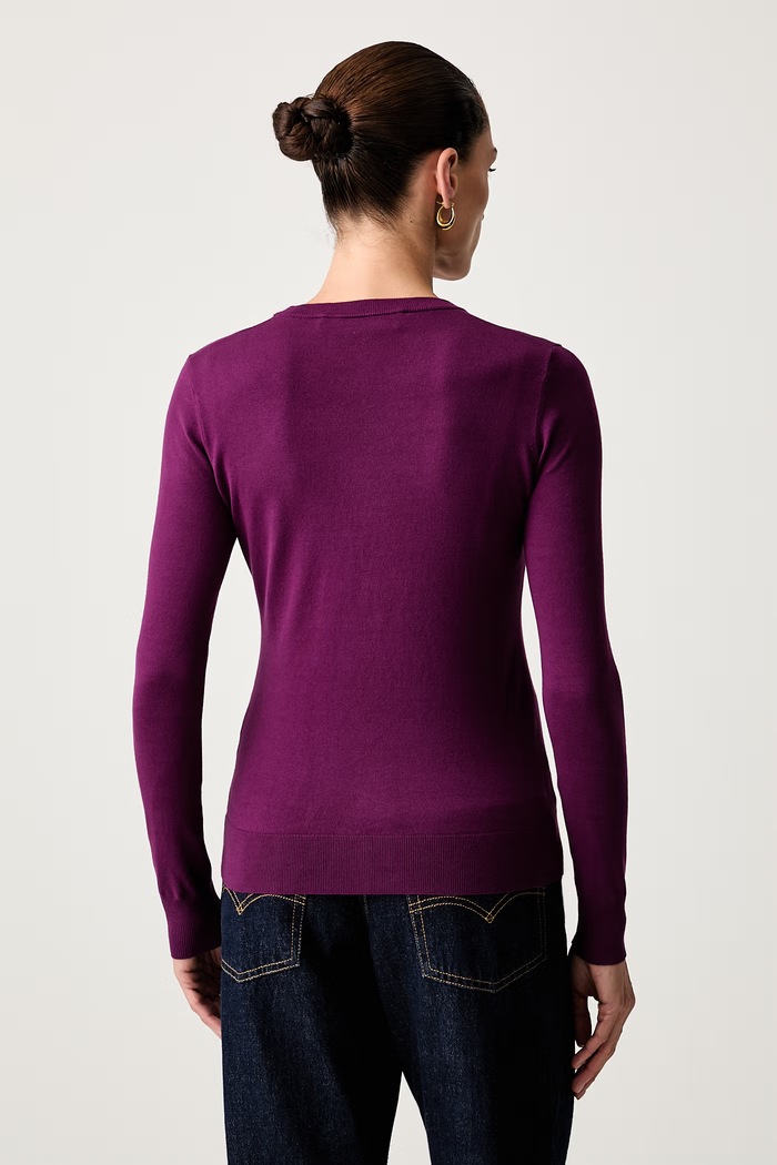 Odzież Trussardi sweter damski z wiskozą M7356001241N fioletowy