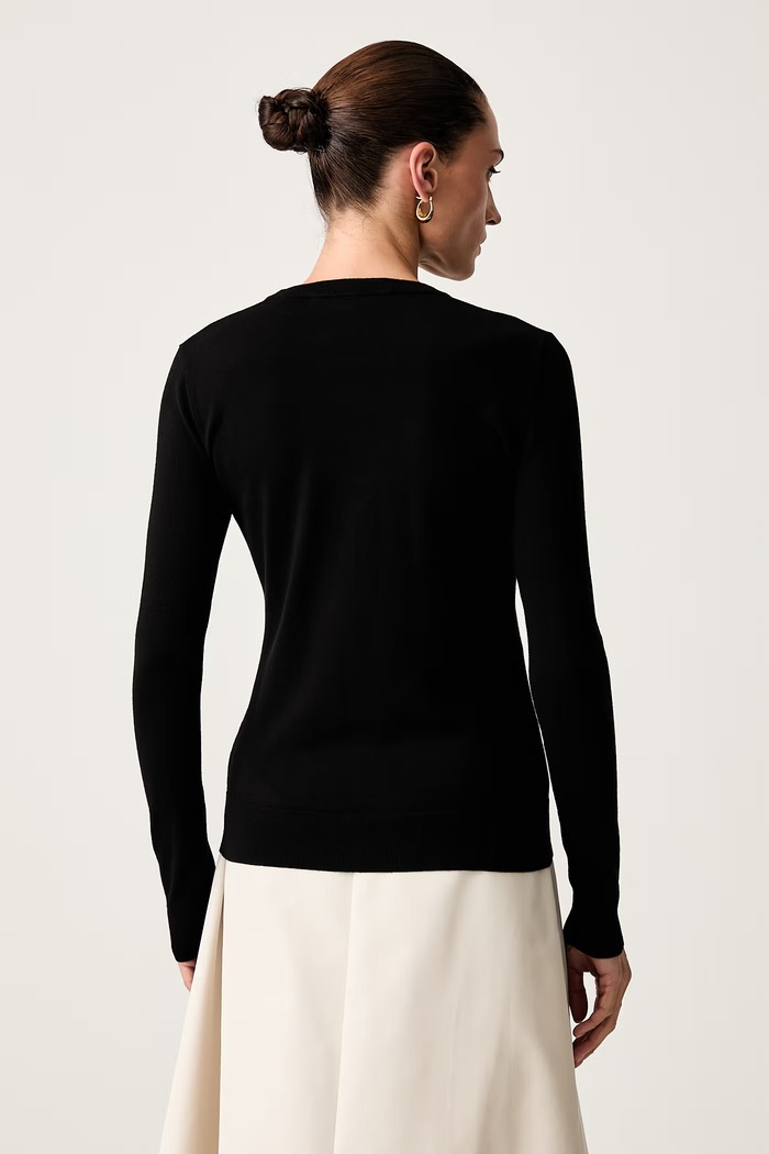 Odzież Trussardi sweter damski z wiskozą M7356001241N czarny