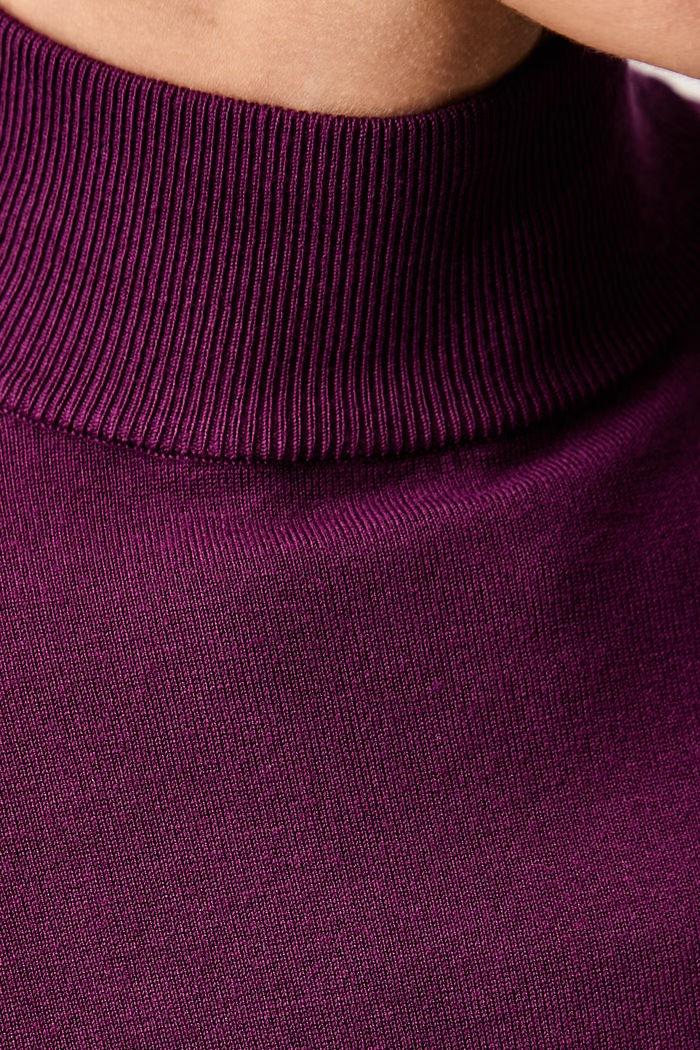Trussardi sweter damski z wiskozą M7336001123N fioletowy