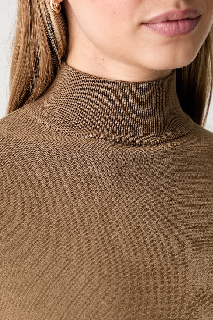 Trussardi sweter damski z wiskozą M7336001123N brązowy