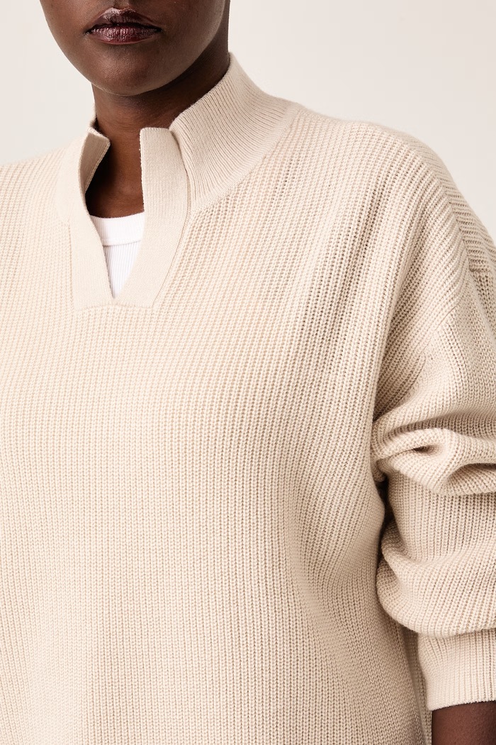 Sweter damski z wełną Trussardi M0186001265N beżowy