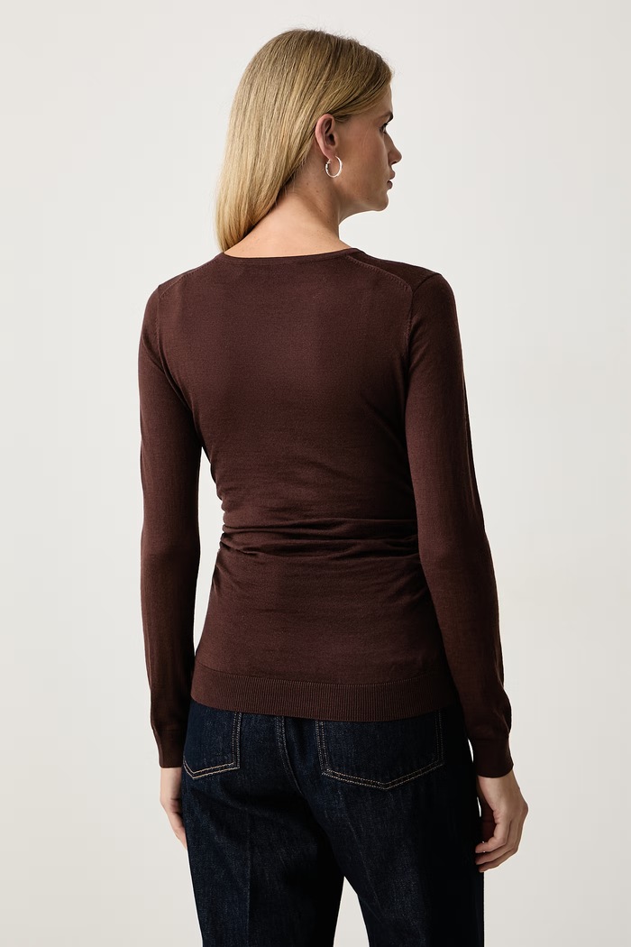 Odzież Trussardi Sweter damski wełniany M0196001266N brązowy