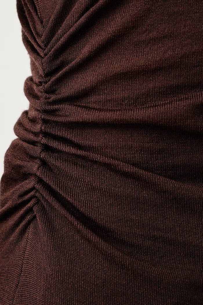 Sweter damski wełniany Trussardi brązowy M0196001266N
