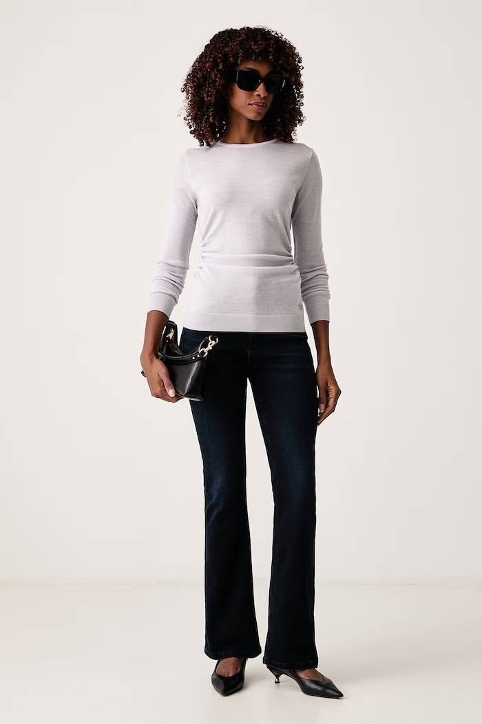 Trussardi Sweter damski wełniany M0196001266N szary AW26