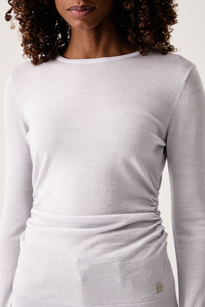 Sweter damski wełniany Trussardi M0196001266N szary