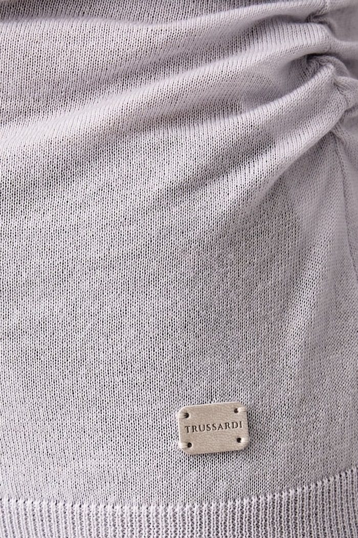 Πουλόβερ γυναικείο μάλλινο Trussardi γκρί M0196001266N