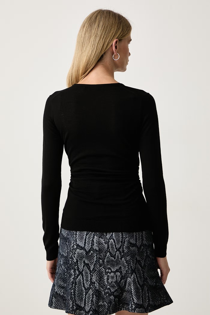 Odzież Trussardi Sweter damski wełniany M0196001266N czarny