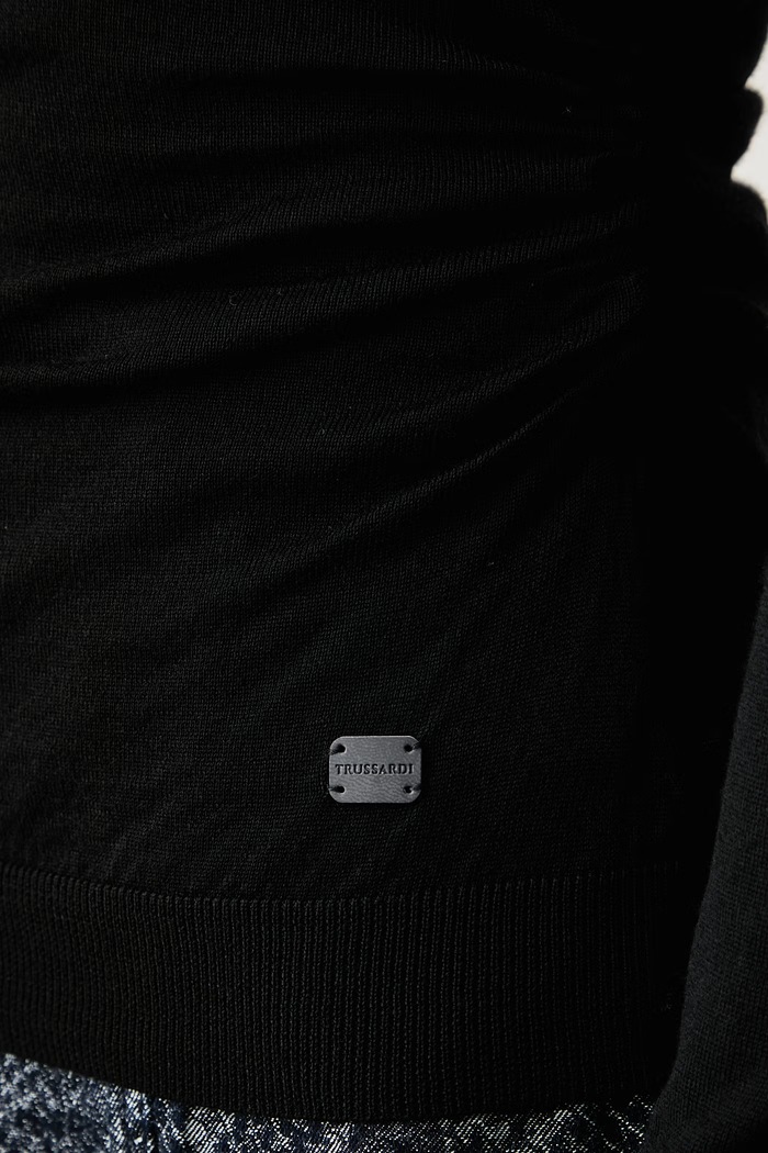 Sweter damski wełniany Trussardi czarny M0196001266N