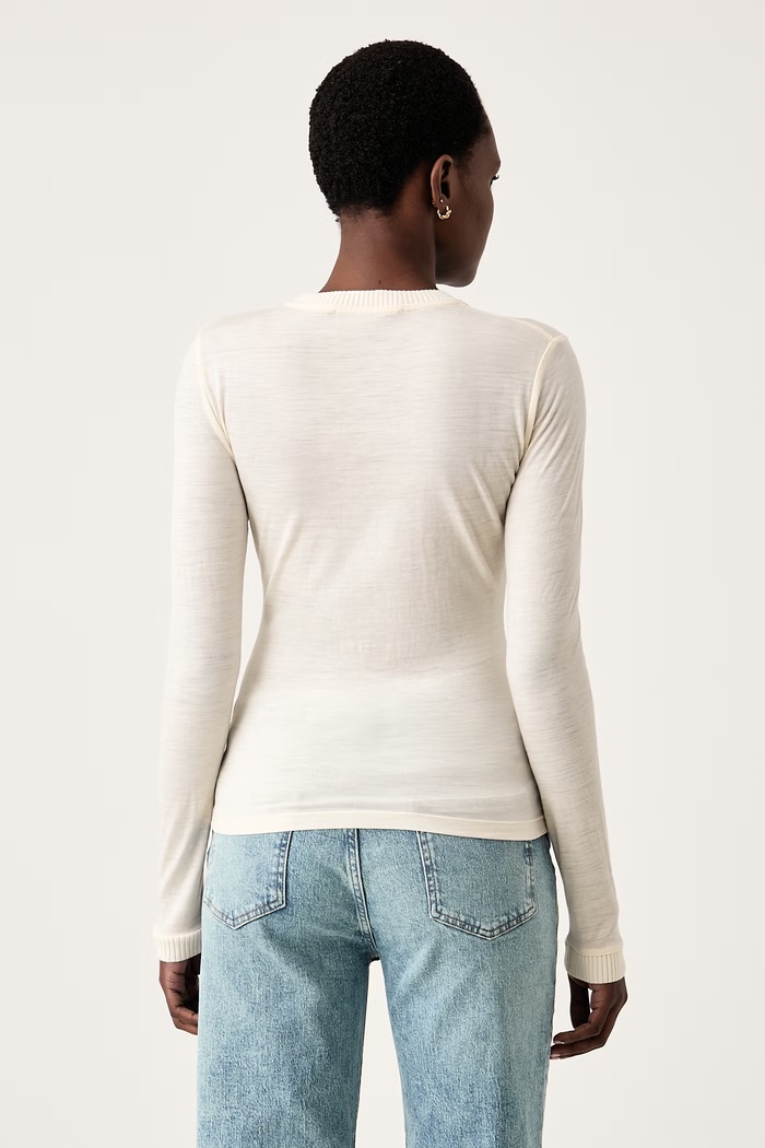 Odzież Trussardi Longsleeve damski wełniany G0096000302N beżowy