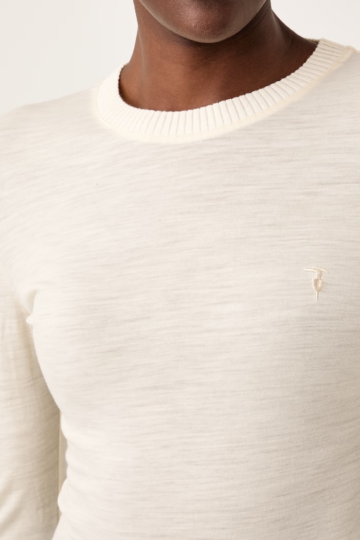 Longsleeve damski wełniany Trussardi G0096000302N beżowy