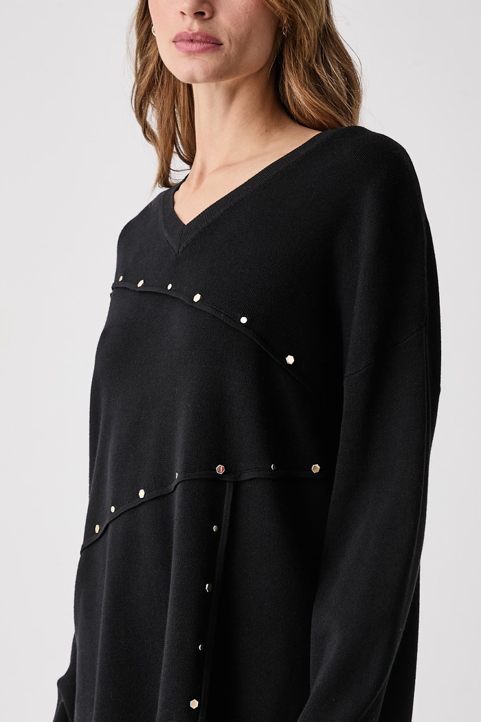 Sweter damski z wiskozą Joseph Ribkoff 263961 czarny