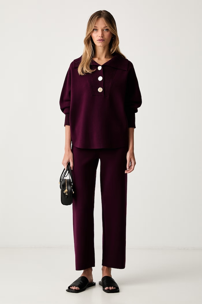 Joseph Ribkoff sweter damski z wiskozą 263938 fioletowy AW26